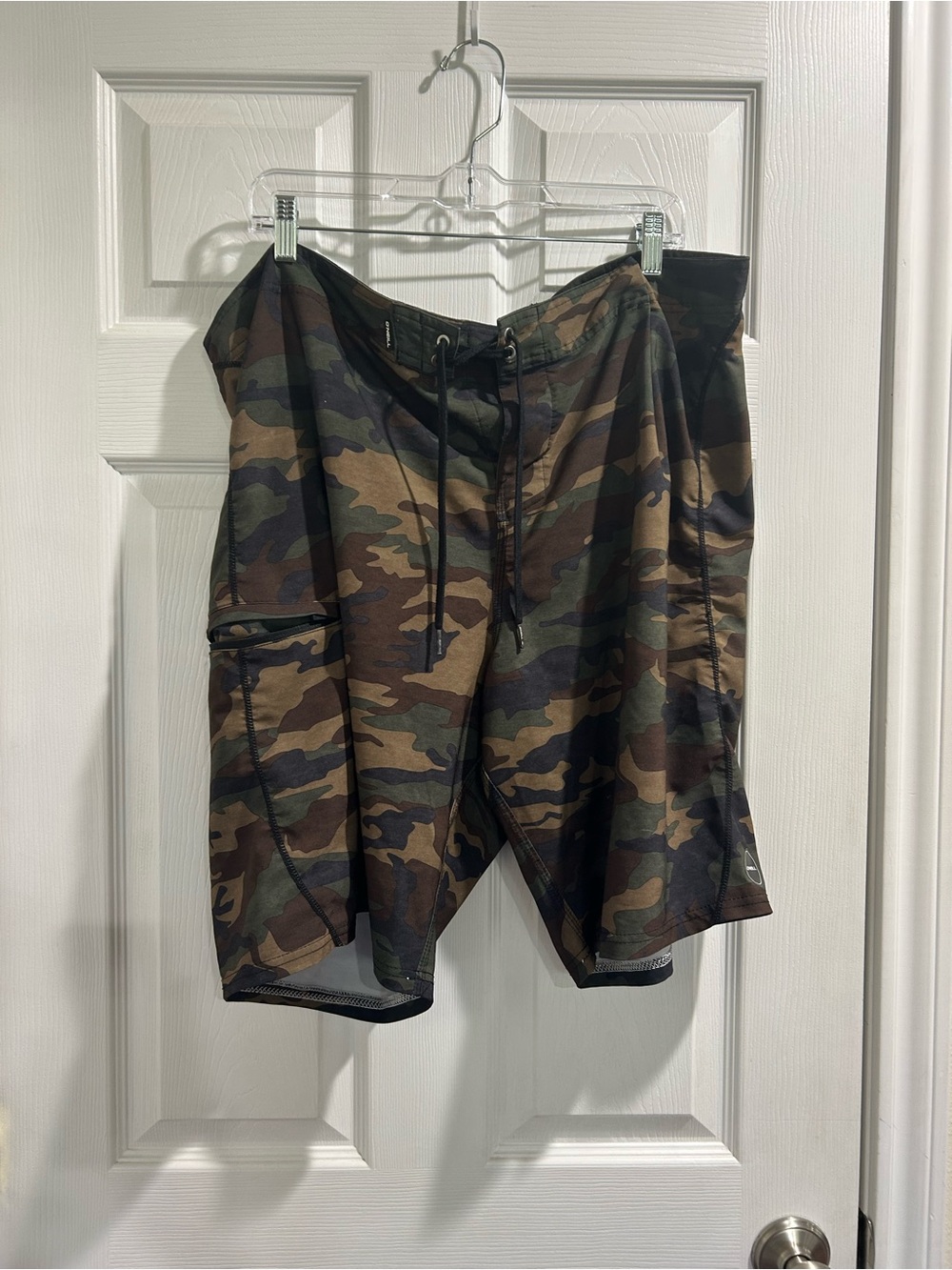 O'Neill Hyperfreak Camo Swim Shorts - Green/Brown/Black